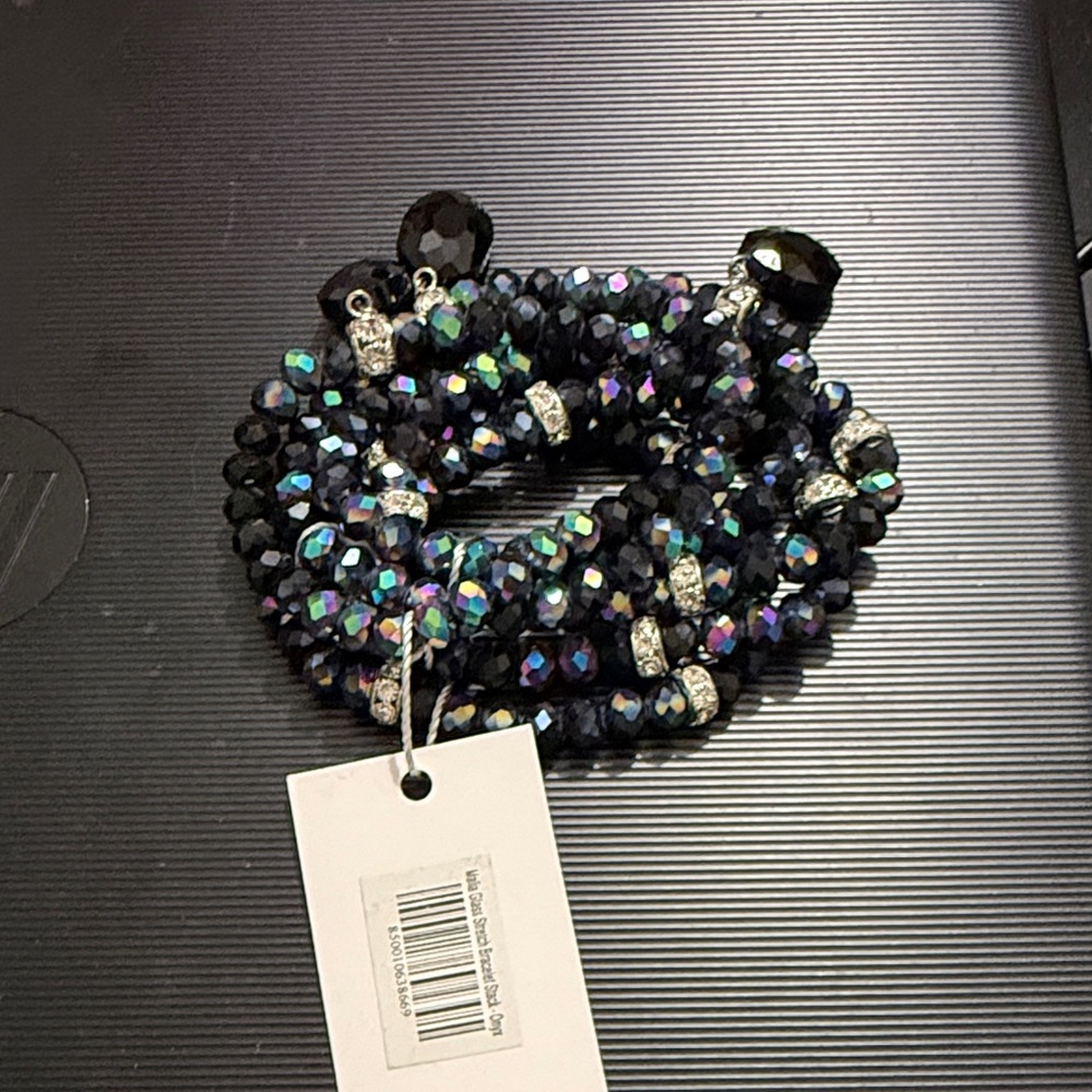 Sassy Jones Iridescent Black Bracelet Set